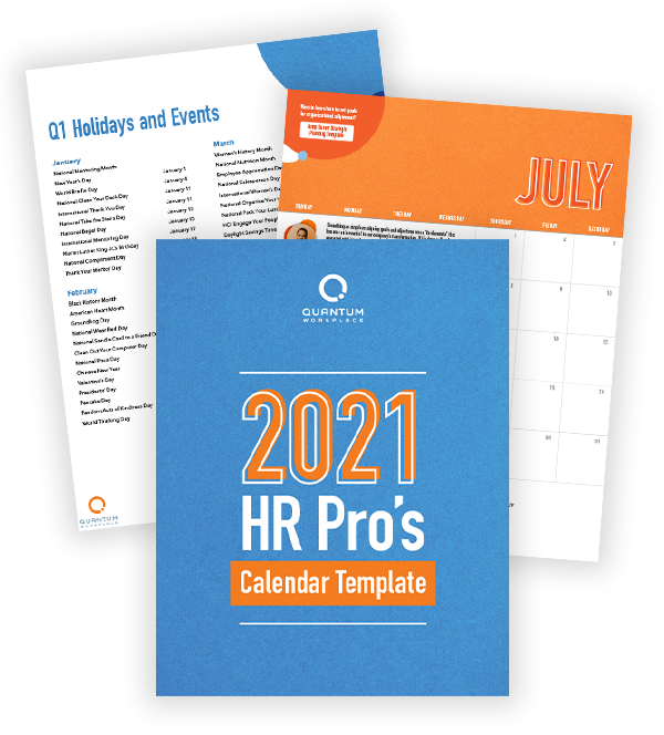 2021 HR Calendar Template and Strategic Planner for Employee Success